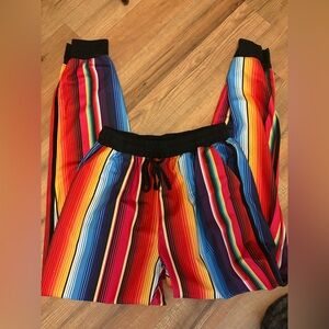 Colorful Striped Jogger Pants